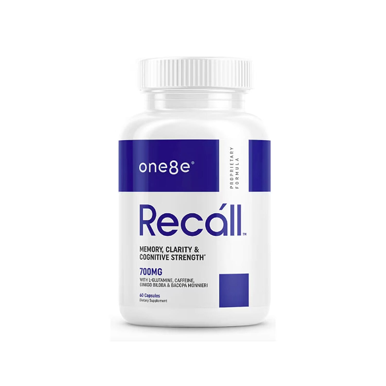 One8e Recall Memory, Clarity and Cognitive Strength Supplement (60 Capsules) Made in US
