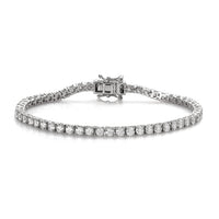D''Joy Moissanite 5.40 ctw Bracelet in Platinum Over Sterling Silver (7.25 In)