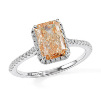 Luxuriant Lab Grown Yellow Diamond (IR) (VS1), Lab Grown Diamond 2.24 ctw Ring in 14K White Gold