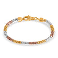 D'Joy Bali Legacy 18K Vermeil YRG Over and Sterling Silver Byzantine Chain Bracelet (6.50 In) (11.40 g) - Sticky add to cart bar