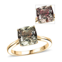 Doorbuster Certified & Appraised Luxoro 10K Yellow Gold AAA Turkizite Solitaire Ring (Size 10.0) 3.26 ctw