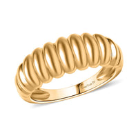 EverTrue Bronzella Collection Rope Ring in 18K YG Plated Bronze (Size 5.0)