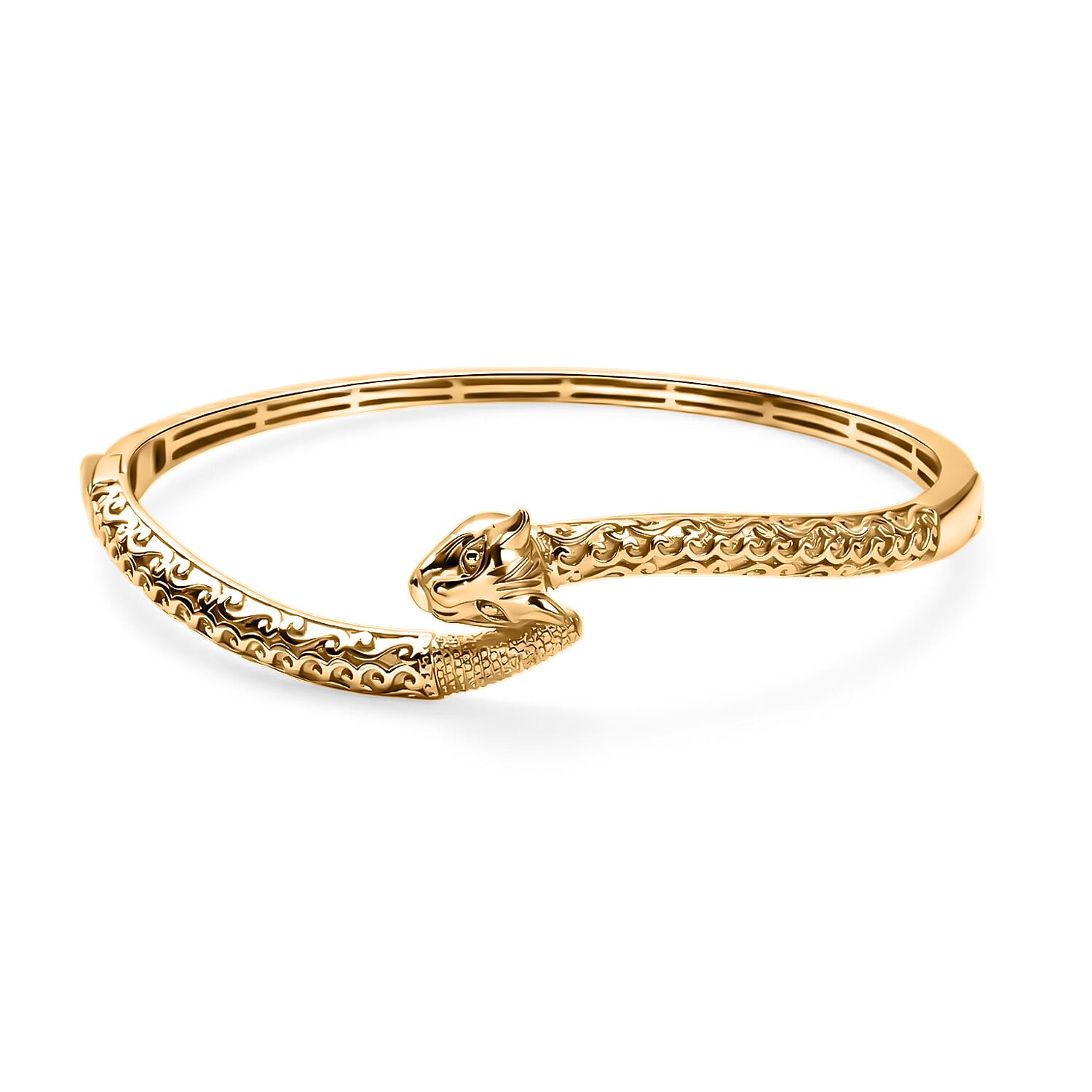 EverTrue Bronzella Collection Full Bangle Bracelet in 18K Yellow Gold Plated Bronze (6.50 In)