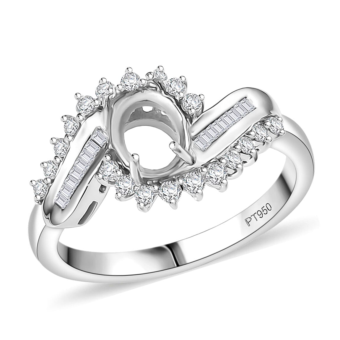 Luxuriant Lab Grown Diamond G-H SI 0.30 ctw Ring in 950 Platinum (Size 7.0)