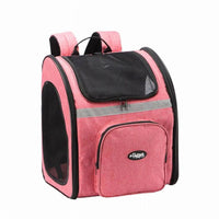 Closeout Petique Pet Carrier Backpack with Reversible and Removable Mat - Coral (15.75"x12"x9.5")