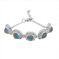 EverTrue Malagasy Labradorite Bracelet in Stainless Steel (6.50 In) 11.10 ctw - Sticky add to cart bar