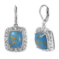 EverTrue Mojave Blue Turquoise Earrings in Stainless Steel 10.00 ctw