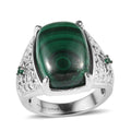 EverTrue Malagasy Labradorite, Simulated Champagne Diamond Ring in Stainless Steel (Size 10.0) 12.60 ctw - Sticky add to cart bar