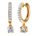 D'Joy Rachel Roy Loving Care White Zircon Earrings in 18K Vermeil YG Over Sterling Silver 1.00 ctw - Sticky add to cart bar