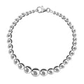 D'Joy Sterling Silver Beaded Graduated Bracelet (6.25 In) (9 g) - Sticky add to cart bar