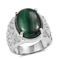 EverTrue Chestnut Brine Turquoise Ring in Stainless Steel (Size 10.0) 11.30 ctw