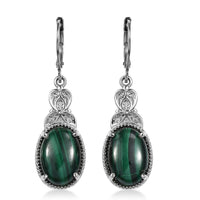 EverTrue Chestnut Brine Turquoise Earrings in Stainless Steel 11.70 ctw
