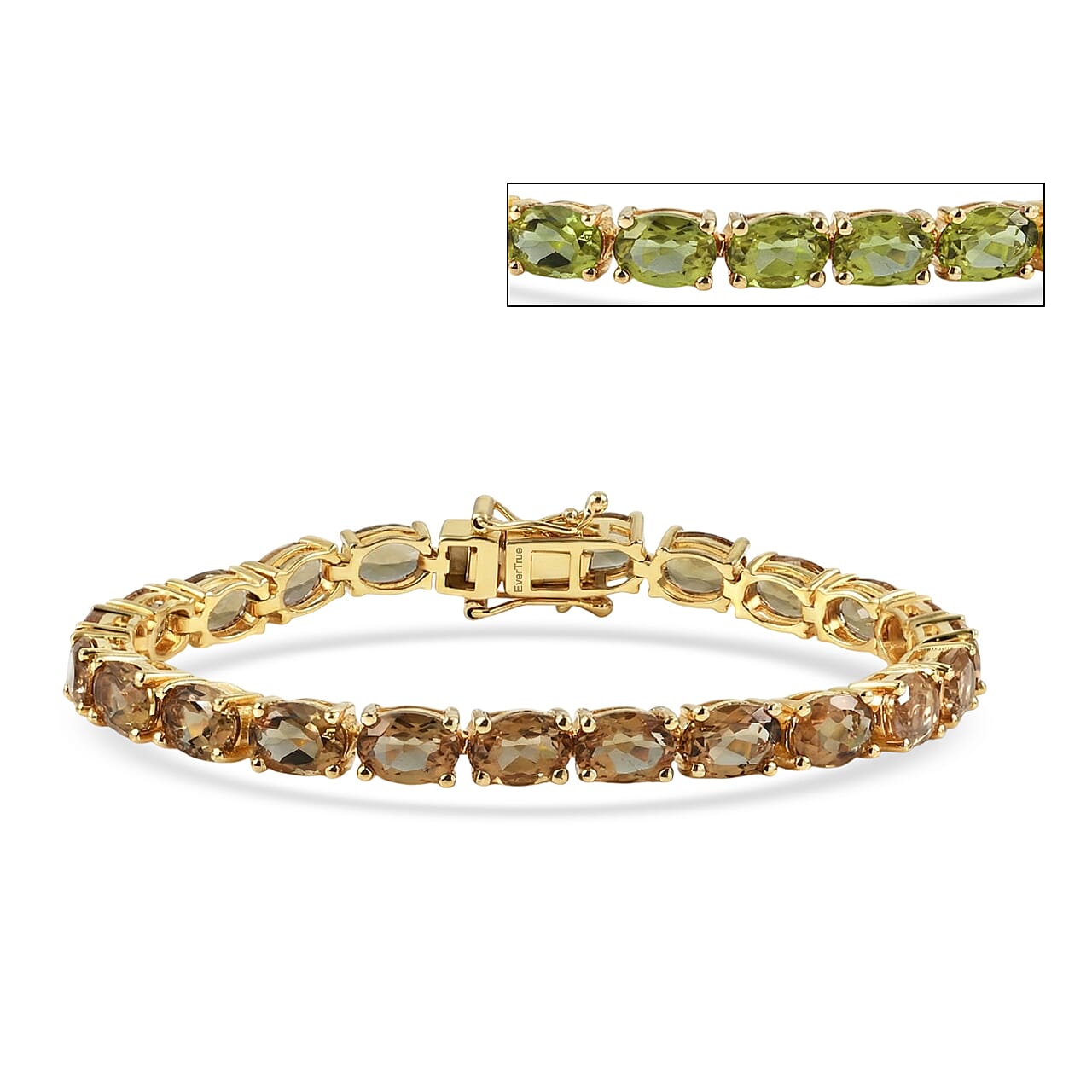 EverTrue Autumn Alexite Bracelet in 18K YG Plated (6.50 In) 16.10 ctw