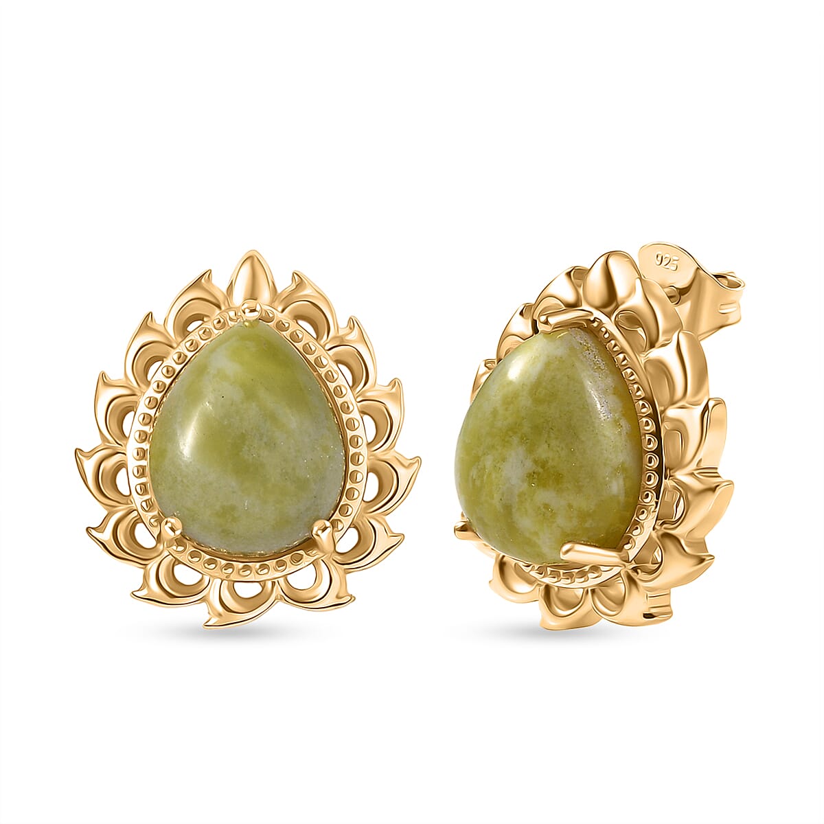 EverTrue Connemara Marble 9.60 ctw Earrings in 18K YG Plated