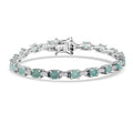 D'Joy Apatite, Moissanite Bracelet in Rhodium Over Sterling Silver (6.50 In) 7.90 ctw - Sticky add to cart bar