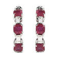 D'Joy Asscher Cut Apatite, Moissanite Hoop Earrings in Rhodium Over Sterling Silver 2.30 ctw - Sticky add to cart bar