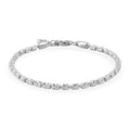 Italian Rhodium Over Sterling Silver Typhoon Bracelet (7.00 In) (5 g) - Sticky add to cart bar