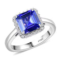 Certified & Appraised Rhapsody 950 Platinum AAAA Tanzanite, Diamond (E-F, VS) Ring (Size 6.0) (6 g) 2.30 ctw - Sticky add to cart bar