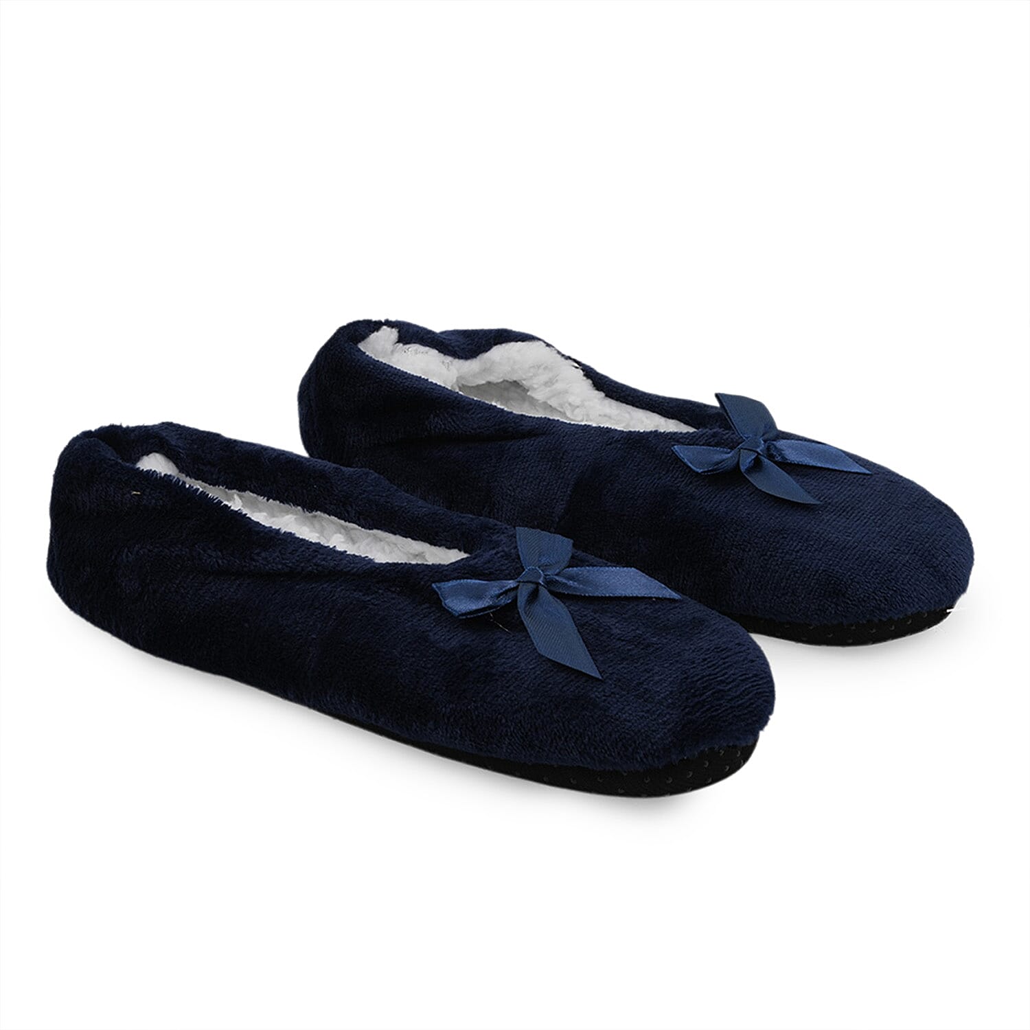Mossimo Charcoal Bow Slippers With Grippers - S/M