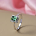 Doorbuster Certified & Appraised Luxoro 10K White Gold AAA   Pirineu Lagoon Tourmaline, Diamond (G-H, I2) Ring (Size 10.0) 1.22 ctw - Sticky add to cart bar