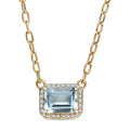 D'Joy Rachel Roy Loving Care Sky Blue Topaz, White Topaz Necklace in 18K Vermeil YG Over Sterling Silver 2.30 ctw (18- 20 Inches) - Sticky add to cart bar