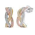 GP Royal Art Deco Collection Diamond Earrings in 18K Vermeil YRG and Rhodium Over Sterling Silver 0.35 ctw - Sticky add to cart bar