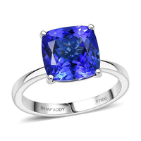 Doorbuster Rhapsody 950 Platinum AAAA Tanzanite Ring (Size 7.0) (4.45 g) 4.60 ctw