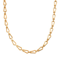 Interlocking Chain Necklace in ION Plated YG Stainless Steel 20 Inches
