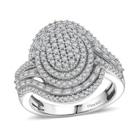 Doorbuster D'Joy Natural Champagne Diamond Ring in 18K Vermeil RG Over Sterling Silver (Size 10.0) 1.00 ctw