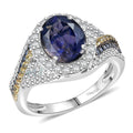 D'Joy Premium Catalina Iolite, Multi Gemstones Ring in Rhodium Over Sterling Silver (Size 10.0) 3.05 ctw - Sticky add to cart bar