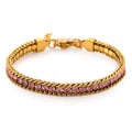 Pink Austrian Crystal Bracelet in ION Plated YG Stainless Steel (7.50 In) - Sticky add to cart bar