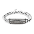 Simulated Diamond Bracelet in Stainless Steel (7.5-9.0In) - Sticky add to cart bar