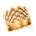 Bubble Shape Dome Steel Ring in ION Plated YG Stainless Steel (Size 10.0) - Sticky add to cart bar