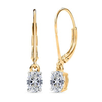 Lab Grown Diamond (G-H, SI) Earrings in 18K Vermeil YG Over Sterling Silver 1.00 ctw