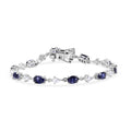 D'Joy Premium Catalina Iolite, White Zircon Bracelet in Rhodium Over Sterling Silver (6.50 In) 5.60 ctw - Sticky add to cart bar