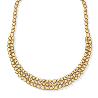 EverTrue Bronzella Collection Woven Curb Link Necklace (18 Inches) in 18K YG Plated Bronze