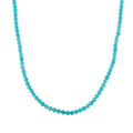 D'Joy Amazonite Beaded 140 ctw Necklace 20 Inches in Rhodium Over Sterling Silver - Sticky add to cart bar