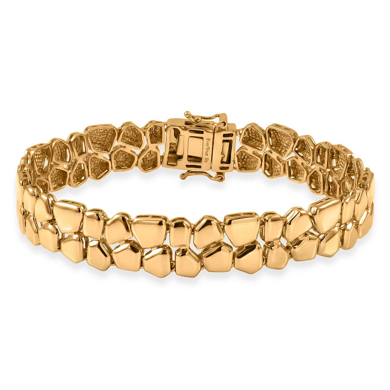 EverTrue Bronzella Collection Fancy Bracelet in 18K YG Plated Bronze