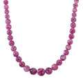 D'Joy Purple Lepidolite Beaded 400 ctw Necklace 20 Inches in Rhodium Over Sterling Silver - Sticky add to cart bar
