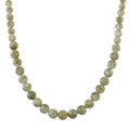 D'Joy Green Lepidolite Beaded 500 ctw Necklace 20 Inches in Rhodium Over Sterling Silver - Sticky add to cart bar