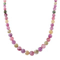 D'Joy Multi Lepidolite Beaded 400.00 ctw Necklace 20 Inches in Rhodium Over Sterling Silver - Sticky add to cart bar
