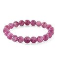 Purple Lepidolite Beaded 100.00 ctw Stretch Bracelet - Sticky add to cart bar