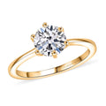 Luxuriant Lab Grown Diamond (G-H, SI) Ring in 18K Vermeil YG Over Sterling Silver (Size 8.0) 1.00 ctw - Sticky add to cart bar