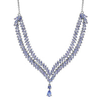 Doorbuster EverTrue Tanzanite Harmony of Elements Necklace (18-20 Inches) in Platinum Bond 7.65 ctw