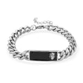 Simulated Diamond Lion Head Bracelet in Stainless Steel (7.50-9.0In) - Sticky add to cart bar