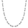 Wave Bead Link Chain Necklace in Stainless Steel 20-22 Inches - Sticky add to cart bar