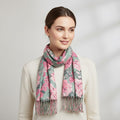 La Marey Light Green Floral Printed Scarf (27.56"×70.87") - Sticky add to cart bar