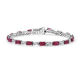 D'Joy Kashmir Kyanite, Moissanite Bracelet in Rhodium Over Sterling Silver (8.00 In) 11.80 ctw - Sticky add to cart bar