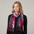 La Marey Light Green Floral Printed Scarf (27.56"×70.87") - Sticky add to cart bar