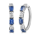 D'Joy Kashmir Kyanite, Moissanite Earrings in Rhodium Over Sterling Silver 4.80 ctw - Sticky add to cart bar